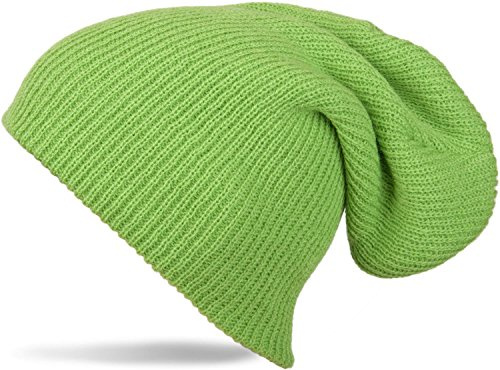 styleBREAKER Unisex Beanie Strickmütze Slouch Polyacryl | Doppelt gestrickt. Kopfumfang bis 61cm. Bundweite 20cm. Höhe 30cm. elastisches Material. als Krempmütze tragbar.