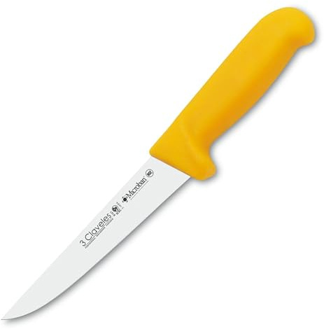 3 Claveles Cuchillo Deshuesar Ancho Proflex, Acero Inoxidable, Amarillo, 18 cm-7