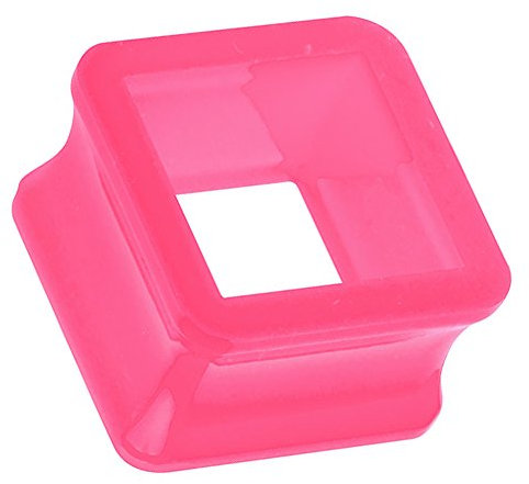 Piersando Flesh Tunnel Ohr Plug Piercing Ohrpiercing Kunststoff Double Flared Quadrat Eckig Viereckig Pink 10mm