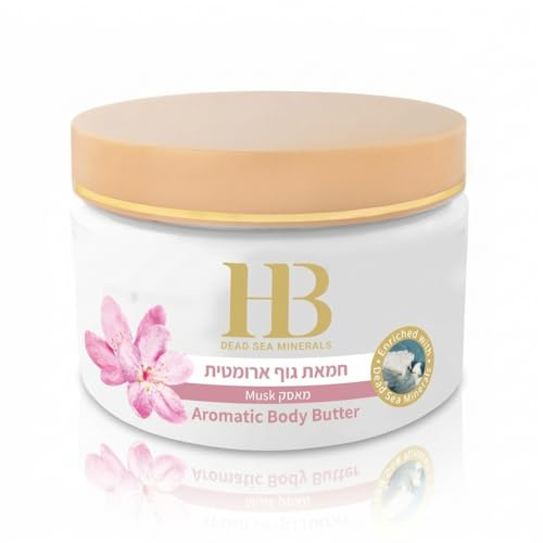 H&B Aromatische Körperbutter 350 ml – Feuchtigkeitsspendende Körperbutter mit Sheabutter, natürlichen Ölen und Mineralien aus dem Toten Meer – Tägliche Hautpflege