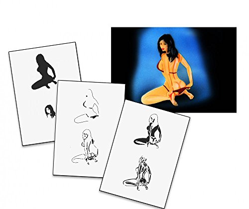 UMR-Design AS-137 Pinup Airbrushschablone Step by Step Grösse M