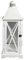 VERDELOOK | Arles, Lanterna da Giardino in Legno con Pareti in Vetro, 24x24 h65 cm, Bianco, Lanterna Decorativa
