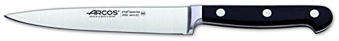 Arcos Serie Clasica - Cuchillo de Cocina - Hoja de Acero Inoxidable Forjado NITRUM 160 mm - Mango de Polioximetileno (POM) Color Negro