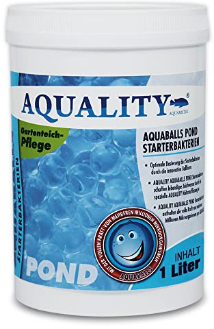 AQUALITY Gartenteich AQUABALLS Pond Starterbakterien (Optimale Dosierung - Millionen effektive Mikroorganismen und nützliche Starterbakterien), Inhalt:1 Liter
