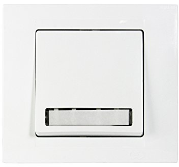 Gunsan Moderna - Campanello con targhetta per nome, da incasso, colore: Bianco