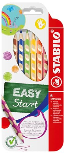 STABILO - Ergonomischer Buntstift für Linkshänder - EASYcolors - 6er Pack