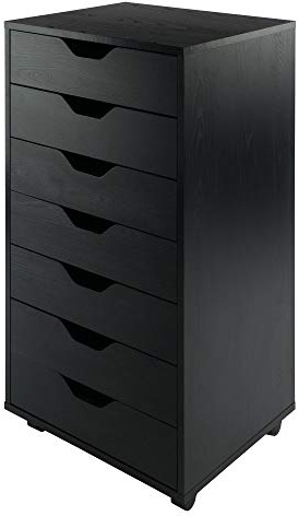 Winsome Halifax Tall Mobile Storage Cabinet with Drawers, Stylish & Functional Home Storage Cabinet for Filing, Kitchen Organization, Moveable Furniture for Office, Dorms, Apartments
