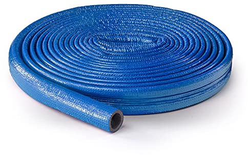 ROHRISOLIERUNG | 10 m Rolle | Ø 18 mm | 6 mm Isolierstärk | Blau | PE-Schaum | Isolierschlauch Rohr Isolierung Heizungsrohr Schlauch Rohrdämmung Warmwasserleitung Heizung