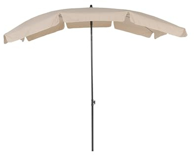 greemotion Sonnenschirm mit UV-Schutz - Balkonschirm in Beige-Grau - Gartenschirm knickbar - Terrassenschirm rechteckig - Outdoor-Schirm für Balkon, Terrasse & Garten