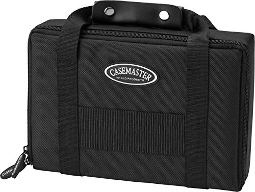 Casemaster Classic 12 Dart-Nylon-Aufbewahrungstasche, Casemaster Classic Nylon Dart Carrying Case For Steel and Soft Tip Darts, Holds 12 Darts Numerous Other Accessories via Generous Storage Pockets, Tubes and Boxes, schwarz