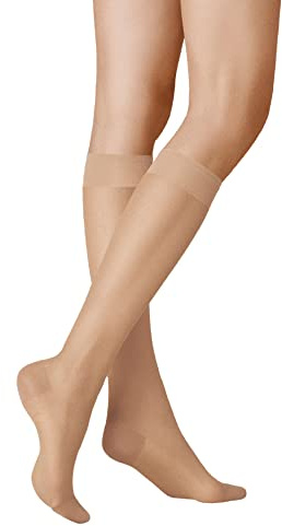 KUNERT Damen Kniestrümpfe Glatt & Softig 20 hautfreundlich 20 DEN Teint 3520 35-38