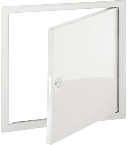 UPMANN 20585 Softline Sv Porte de visite avec fermeture carrée en acier blanc RAL 9016 200 x 400 200 x 400 mm