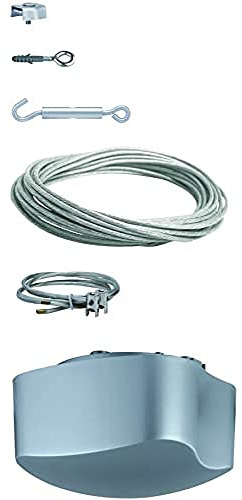 Paulmann 94003 Seil-Basissystem mit Trafo max. 105W, 10 m Spannseil und Zubehör 230V/12V, Chrom matt, ohne Seilleuchten und Spots ohne Leuchtmittel