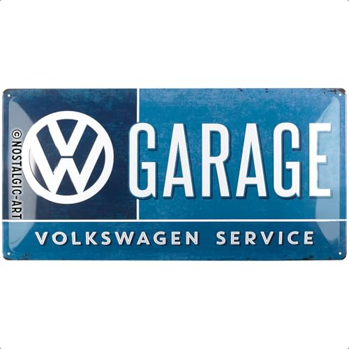 Nostalgic-Art Retro Blechschild, 25 x 50 cm, VW – Garage – Volkswagen Bus Geschenk-Idee, aus Metall, Vintage Design