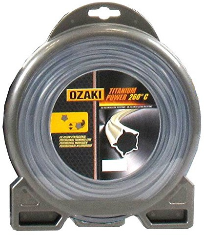 Ozaki - Fil Nylon TITANIUM POWER - Ø 3,5 mm - L 45 m - Fil Haute Performance - Profil Pentagonal - Coupe Nette Et Précise - Efficace Sur Tous Types De Terrains