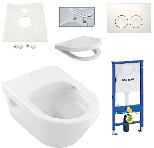Geberit Vorwandelement Villeroy und Boch WC Architectura spülrandlos Beschichtung WC Sitz SoftClose Drückerplatte Set