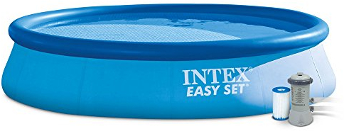 4 in1 Set giardino Pools 396 x 84 cm Easy Set Quick Up Pool con pompa filtrante 2271 litri/ora e filtro di ricambio 7 pezzi Intex 28143