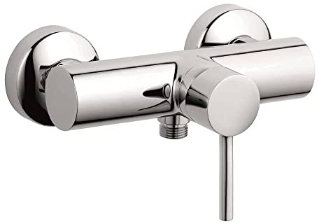 KLUDI BOZZ Brausearmatur (388310576), Einhebelmischer, Wandmontage, Chrom, Brauseanschluss G1/2, 28 l/min