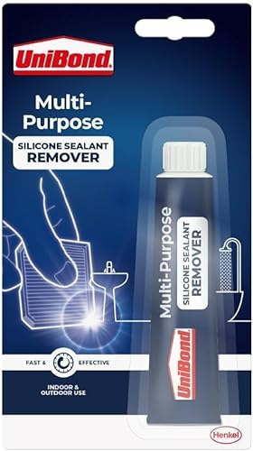 Unibond Silicone Sealant Remover, Effective Sealant Remover for Thorough Removal, High-Strength Silicone Remover for Ceramic Tiles, Baths and Toilets, 1 x 80 ml