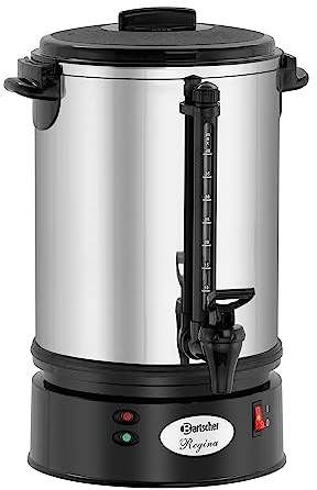 Bartscher A190146 Edelstahl Regina Plus 40t Kaffeemaschine, Silber, 230V, 1.2kw, 6,8 Liter, W 265 x D 95 x H 265 mm
