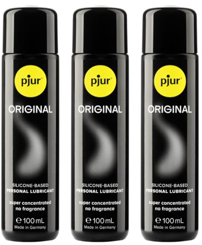 pjur ORIGINAL - Langanhaltendes, extra-samtiges Silikon-Gleitgel und Massageöl für mehr Genuss - kompatibel mit Latexkondomen - ohne Aroma, Parfüm oder Konservierungsmittel - 100ml (3er Pack) | extra-samtiges Silikon-Gleitgel und Massageöl für mehr Genuss - kompatibel mit Latexkondomen