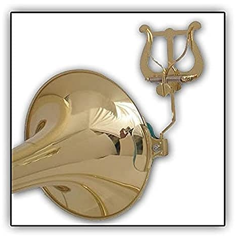 Marschgabel für Posaune Soundman® Marschnotenhalter anschraubbar Schallstück (zur Befestigung am Becher, messing, lackiert)