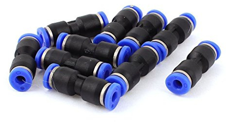 10Pcs Pneumatic Air 2 Way Quick Fittings Straight Push In Connector 8mm Tube Hose