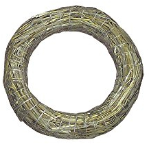 Rayher Strohkranz, Naturmaterial, 25 cm ø, einzeln verschweißt, Naturkranz, Kranzrohling, Unterring zum Bestecken, Umwickeln und Bekleben, 8907631