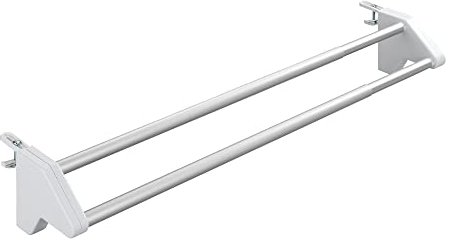 WENKO Heizkörper-Wäschetrockner Twin, stabiler Wäschetrockner zum Einhängen an den Heizkörper, Länge: 2 x 60 cm, universell einsetzbar, aus rostfreiem Aluminium, Maße (B x H x T): 60 x 13 x 11,5 cm