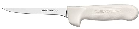 Dexter-Russell S135F-PCP Sani-Safe (01513) Boning Knife, 5, flexible, stain-free, high-carbon steel, textured, polypropylene white handle, Perfect Cutlery Packaging, NSF Certified, Made in USA‍