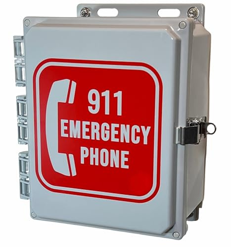 Outdoor Emergency Phone - 911 Only Emergency Land Line Phone System - Weatherproof Call Box