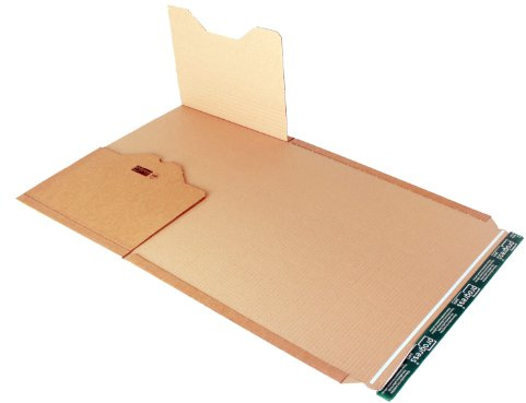 progressPACK Universal-Versandverpackung Premium PP B02.18 aus Wellpappe, DIN A3, 455 x 325 x bis 80 mm, 20-er Pack, braun