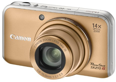 Canon PowerShot SX210 IS - Cámara Digital Compacta 14.1 MP - Oro