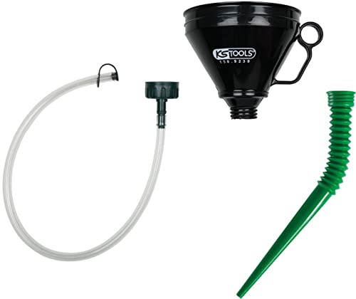 KS Tools - 150.9230 - Kit entonnoir flexible avec raccord et tuyau - 3 pièces - Pour l'huile, l'essence et l'antigel