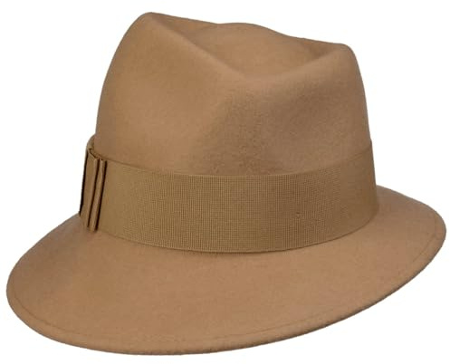 LIERYS Asym Damenhut Filzhut Ripsband Made in Italy Damen Sommer Winter