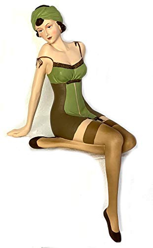 Pin Up Girl Deko Figur Lady 50 /60 er Jahre Nostalgie Stil Höhe 28cm Vintage
