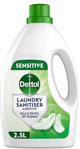 Dettol Laundry Sanitiser, Antibacterial, Sensitive, 2.5L, Dermatologically Tested, Hygienically Clean, Removes Odour, Kills 99.9 Percent of Bacteria