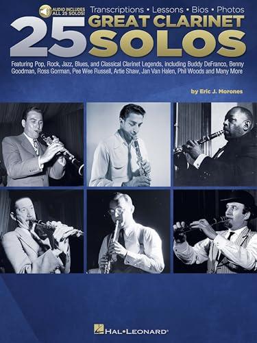 25 Great Clarinet Solos Transcriptions Lessons-bios-photos: Includes Downloadable Audio