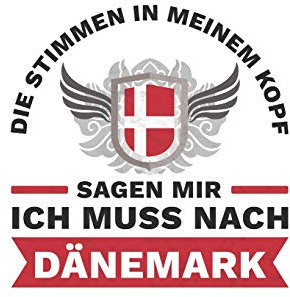 Dänemark Notizbuch: Stimmen im Kopf sagen - Ich muss nach Dänemark Reise / 6x9 Zoll / 120 kariertes Seiten