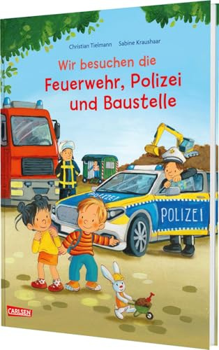 Max-Bilderbücher: Wir besuchen die Feuerwehr, Polizei und Baustelle: Drei MAX-Bilderbücher in einem Band | Drei Bilderbücher in einem Band | mit spannenden Sachinfos | für Kinder ab 3 Jahren