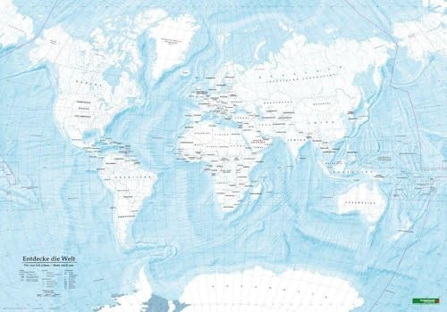freytag & berndt Poster Weltkarte zum Ausmalen, Entdecke die Welt 1:40 Mio.: Doppelseitig: Vorderseite Deutsch, Rückseite Englisch