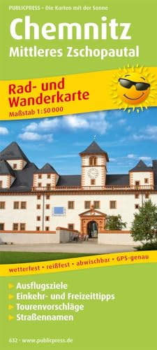 Publicpress Rad- und Wanderkarte Chemnitz, Mittleres Zschopautal 1:50.000: Rad- und Wanderkarte mit Ausflugszielen, Einkehr- & Freizeittipps, ... 1:50000 (Rad- und Wanderkarte: RuWK)