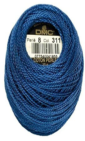 DMC 116 8-311 Pearl Cotton Thread Balls, Medium Navy Blue, Size 8