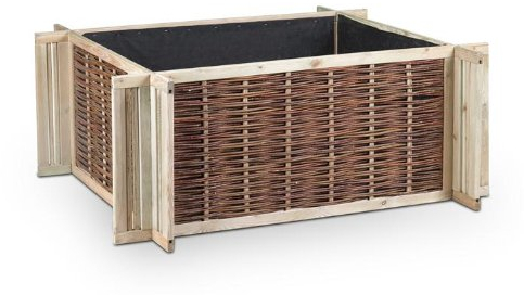 WEIDENPROFI Hochbeet mit Vlies für den Garten, praktisches Stecksystem, 120 x 80 x 60 cm - Außenabmessung 150 x 110 cm
