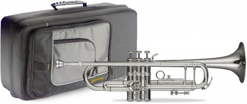 Levante LV-TR6301 Bb Professionelle Trompete mit weichem Koffer, versilberter Körper
