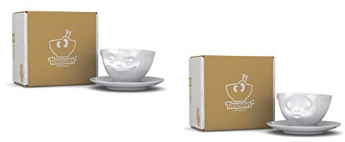 Fiftyeight Kaffeetassen SET, 2-er Set grinsend + küssend, TV Tassen