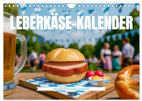 Leberkäse-Kalender - Die Leberkässemmel aus Bayern (Wandkalender 2026 DIN A4 quer), CALVENDO Monatskalender: Ein Jahr Leberkas pur: Leberkassemmel, ... Anbeißen und Schmunzeln (CALVENDO Lifestyle)