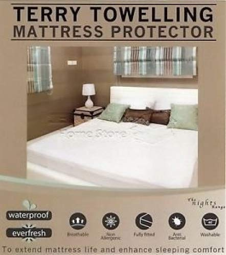 Terry Towelling Double Size Mattress Protector Sheet Wet Matress Cover Waterproof Washable Gift