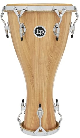 Latin Percussion Bata Drum Large-Lya 6,5 + 12,5 Naturfell, Siam Oak, Chrom-Hardware, mit Nylontragegurt, Stimmschlüssel und Stimmöl, LP490-AWC, Handtrommel, Drum Circles, Djembe, Bechertrommel