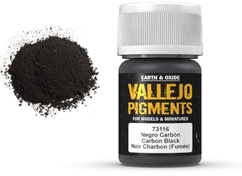 Vallejo Pigments - Pigmento per l'utilizzo con modelli in plastica, 30 ml, Grigio (Carbon Smoke)